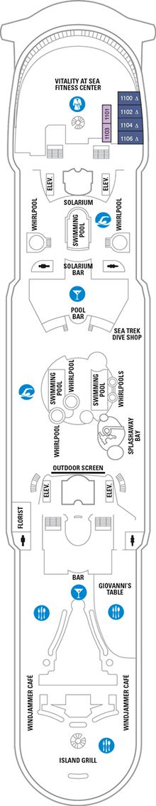 Adventure of the Seas Deck plan &amp; cabin plan