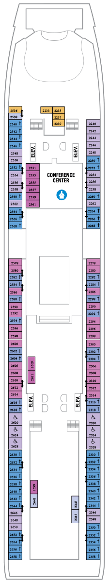 Adventure of the Seas Deck plan & cabin plan