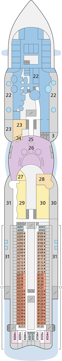 AIDAperla Deckplan & Kabinen-Plan