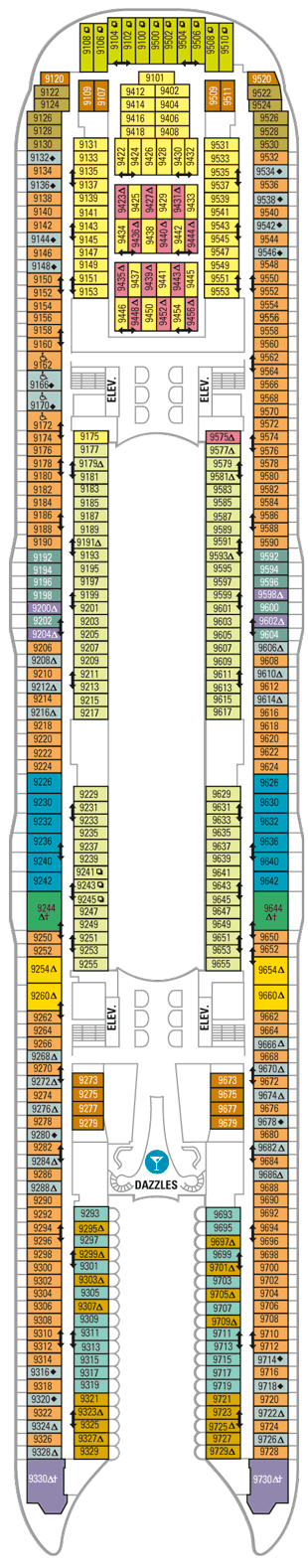 Allure of the Seas Deck plan & cabin plan from 05/06/2016 before 05/05/2018