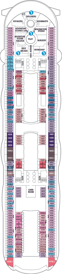 Allure of the Seas Deck plan & cabin plan