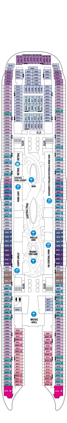 Allure of the Seas Deck plan & cabin plan