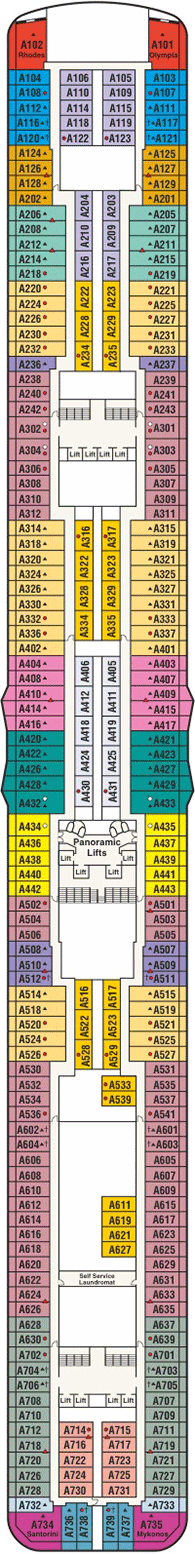 Majestic Princess Deck plan & cabin plan