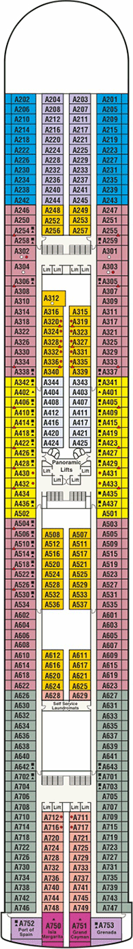 Deck plan M/S Ruby Princess from 10/05/2019