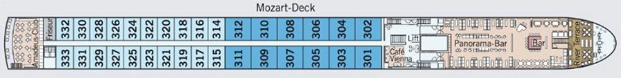 MS Amadeus Cara Deck plan & cabin plan