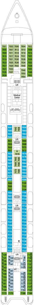 MSC Armonia Deck plan & cabin plan