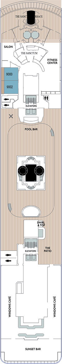 Azamara Pursuit Deck plan & cabin plan