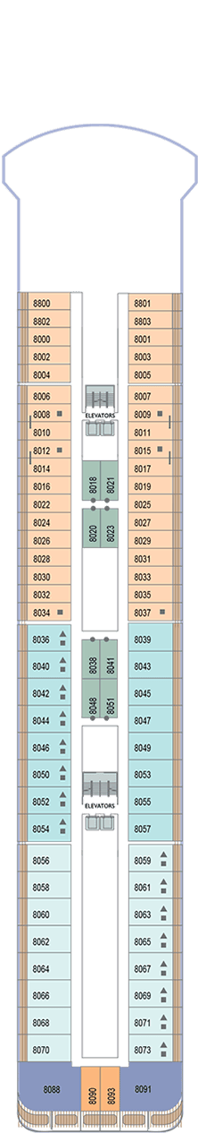 Azamara Pursuit Deck plan & cabin plan