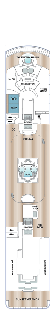 Azamara Pursuit Deck plan & cabin plan