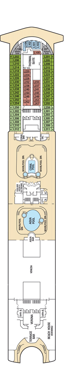 Azura Deck plan & cabin plan