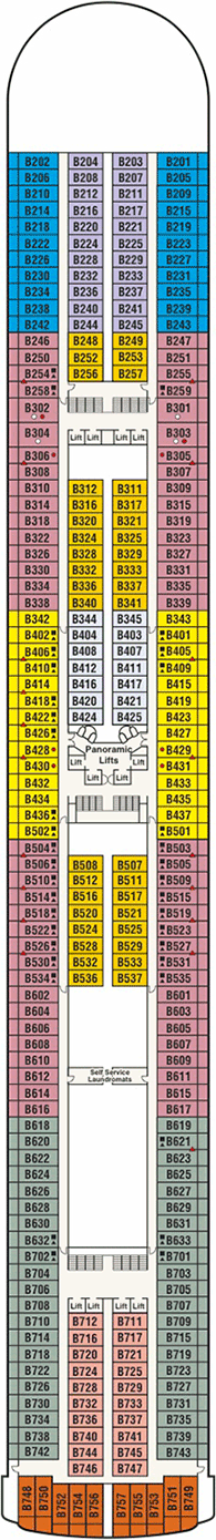 Deck plan M/S Ruby Princess from 10/05/2019