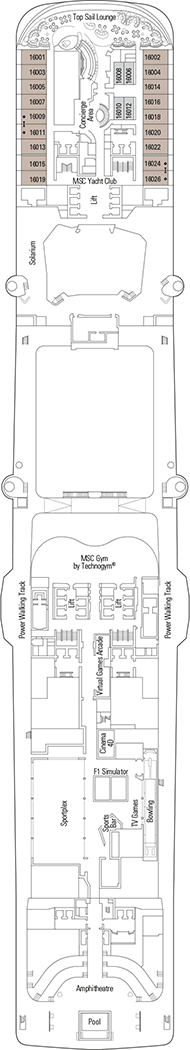 Deck plan MSC Bellissima unlimited validity