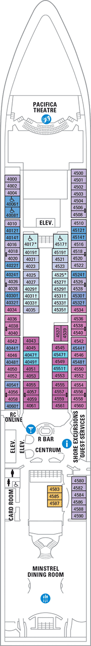 Brilliance of the Seas Deck plan & cabin plan