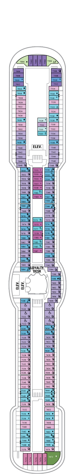 Brilliance of the Seas Deck plan & cabin plan