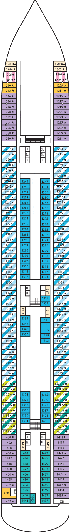 Carnival Dream Deck plan & cabin plan