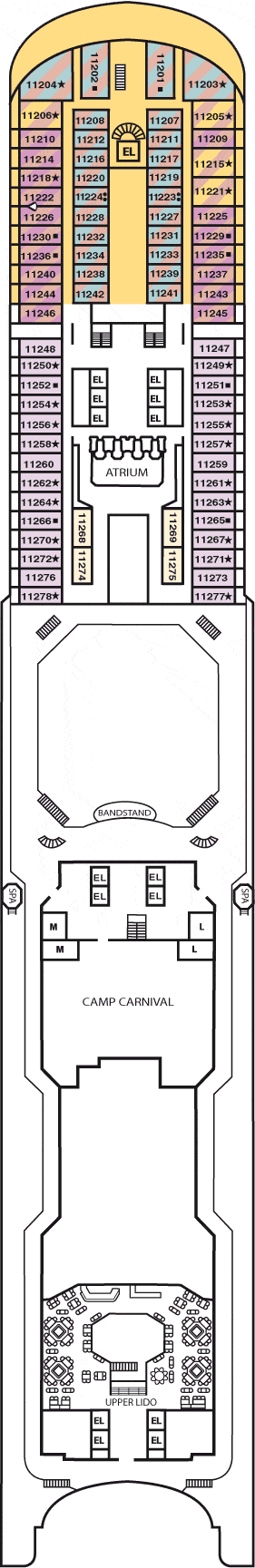 Carnival Dream Deck plan & cabin plan