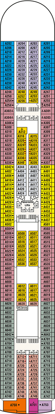 Caribbean Princess Deck plan & cabin plan