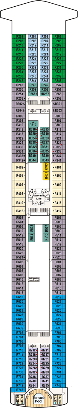 Caribbean Princess Deck Plan & Cabin Plan