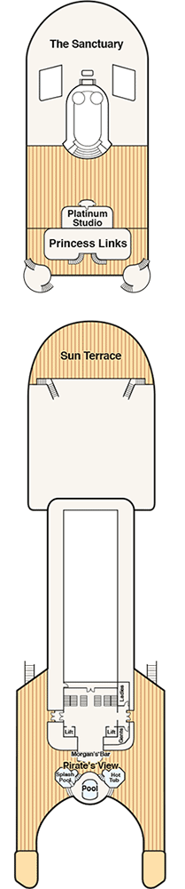 Caribbean Princess Deck plan & cabin plan