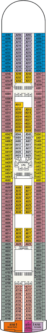 Deck plan M/S Caribbean Princess from 06/04/2017