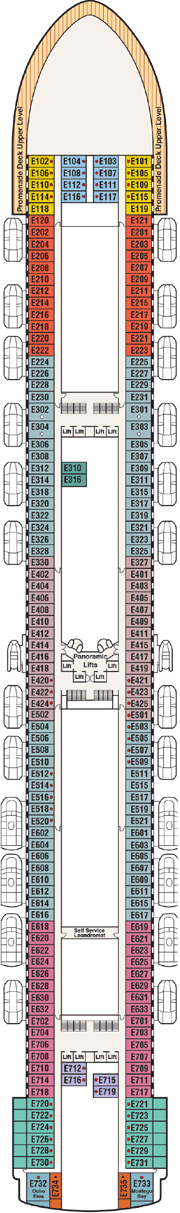 Deck plan M/S Caribbean Princess from 06/04/2017