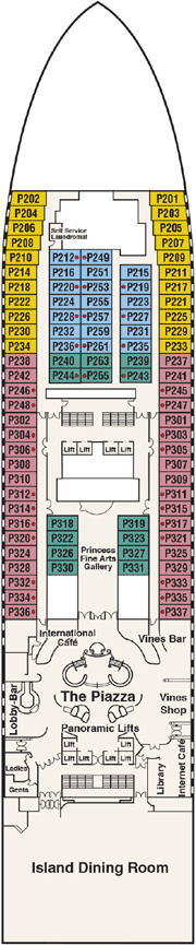 Deck plan M/S Caribbean Princess from 06/04/2017