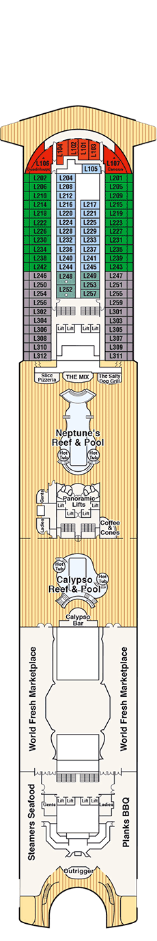 Caribbean Princess Deck Plan & Cabin Plan