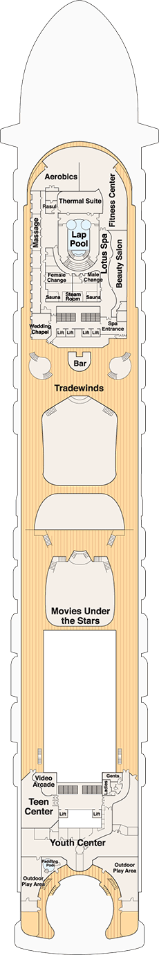 Caribbean Princess Deck plan & cabin plan