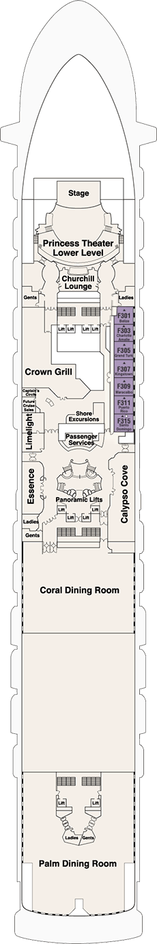 Caribbean Princess Deck plan &amp; cabin plan
