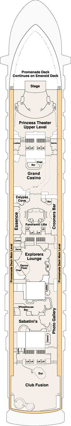 Caribbean Princess Deck Plan & Cabin Plan