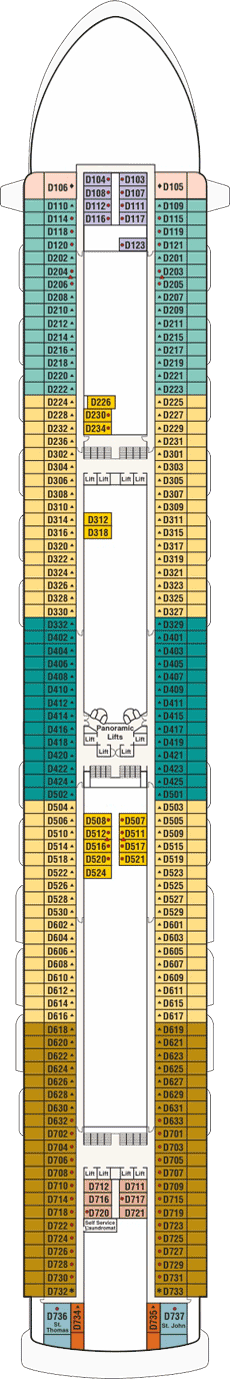 Caribbean Princess Deck plan & cabin plan