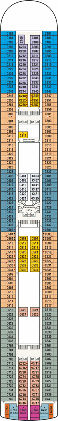 Deck plan M/S Ruby Princess from 10/05/2019