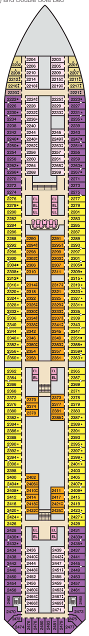 Deck plan Carnival Conquest on full screen