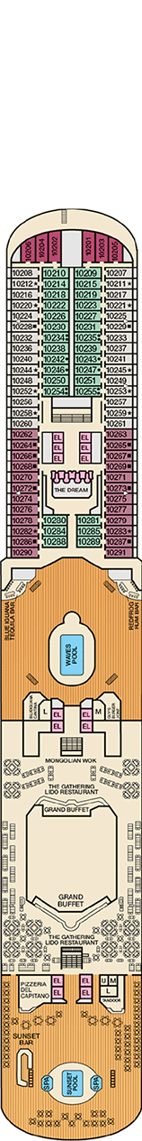Carnival Dream Deck plan & cabin plan
