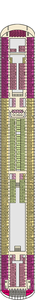 Carnival Dream Deck plan & cabin plan