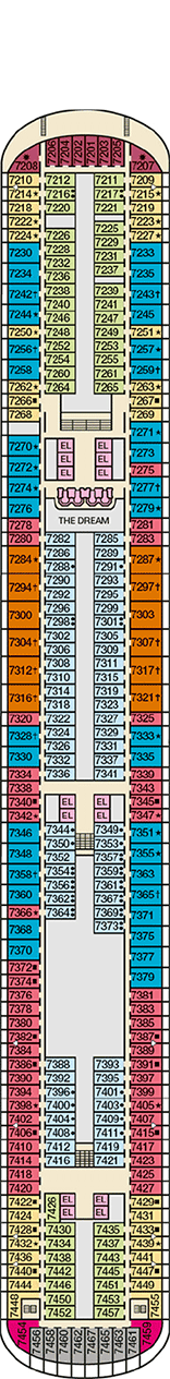 Carnival Dream Deck plan & cabin plan