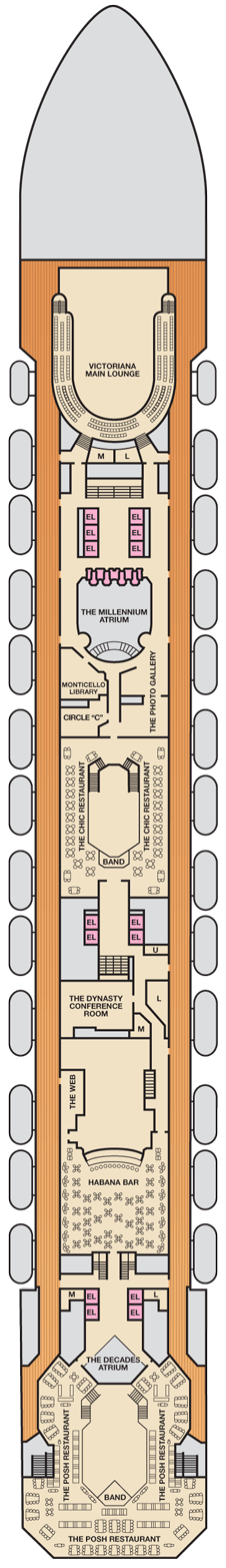 Deck plan Carnival Freedom on full screen