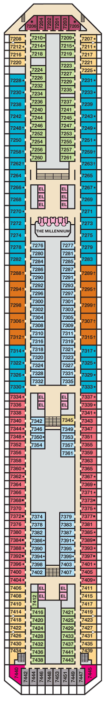 Deck plan Carnival Freedom on full screen