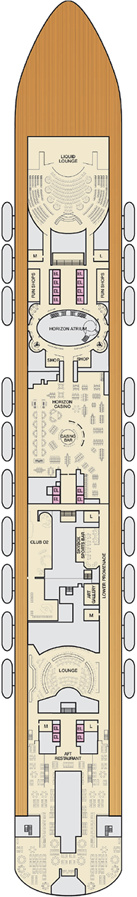 Carnival Horizon Mezzanine deck