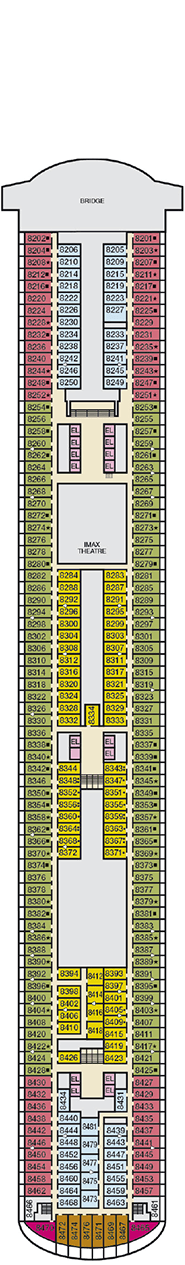 Carnival Horizon Deck plan & cabin plan