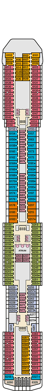 Carnival Legend Deck plan & cabin plan