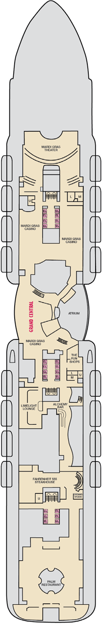 Mardi Gras Deck Plan Cabin Plan