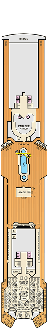 Carnival Paradise Lido deck
