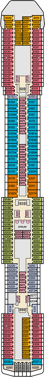 Carnival Pride Deck plan & cabin plan