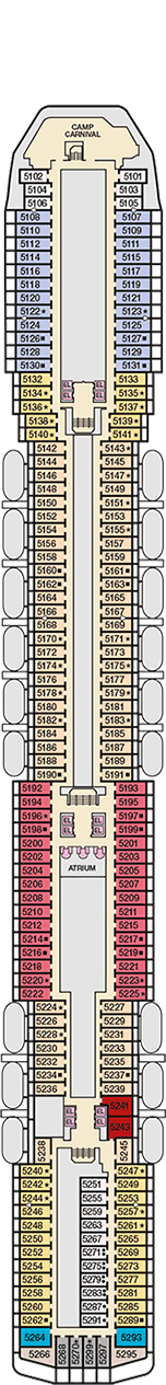 Carnival Pride Deck plan & cabin plan