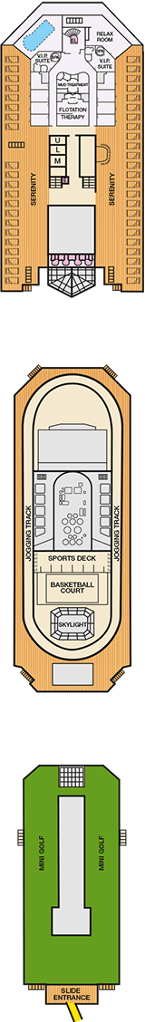Carnival Splendor Deck plan & cabin plan