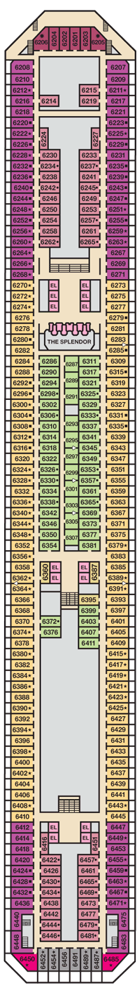 Carnival Splendor Deck Plan Cabin Plan