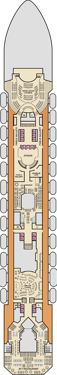 Carnival Sunrise Deck plan & cabin plan