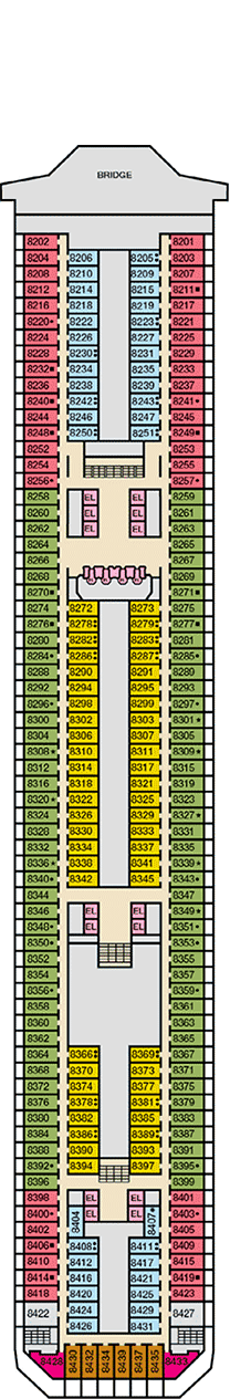 Carnival Sunrise Deck plan & cabin plan