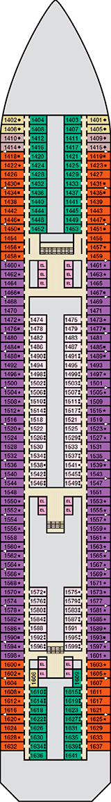 Carnival Sunshine Deck plan & cabin plan